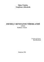 Research Papers 'Ziemeļu renesanse Nīderlandē', 1.