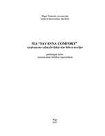 Research Papers 'SIA "Savanna comfort" uzņēmuma saimnieciskās darbības analīze', 1.