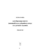 Research Papers 'Lietišķo dokumentu noformēšanas atšķirības angļu un latviešu valodā', 40.