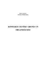 Research Papers 'Konflikti cilvēku grupās un organizācijās', 1.