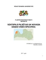 Research Papers 'Ventspils pilsētas un novada dabas vides specifika', 1.