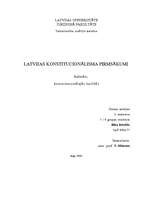 Research Papers 'Latvijas konstitucionālisma pirmsākumi', 1.