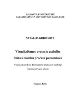 Term Papers 'Vizualizēšanas prasmju attīstība fizikas mācību procesā pamatskolā', 1.