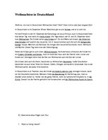 Essays 'Weihnachten in Deutschland', 1.