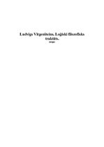 Essays 'Ludvigs Vitgenšteins "Loģiski filosofisks traktāts"', 1.