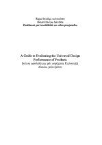 Practice Reports 'Ierīces novērtējums pēc universālā dizaina principiem', 1.