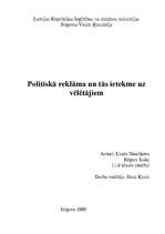 Research Papers 'Politiskā reklāma', 8.