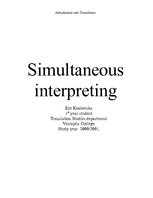 Research Papers 'Simultaneous Interpreting', 1.