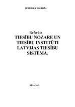 Research Papers 'Tiesību nozare un tiesību institūti Latvijas tiesību sistēmā', 1.