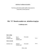 Term Papers 'SIA "X" finanšu analīze un attīstības iespējas', 1.