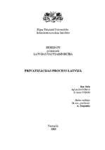 Research Papers 'Privatizācijas process Latvijā', 1.
