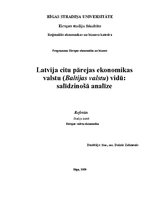 Essays 'Latvija citu pārejas ekonomikas valstu (Baltijas valstu) vidū: salīdzinošā analī', 1.