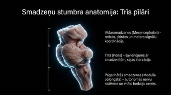 Presentations 'Smadzeņu stumbrs un nervu sistēmas organizācija', 3.