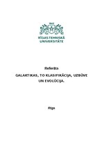 Research Papers 'Galaktikas, to klasifikācija, uzbūve un evolūcija', 1.
