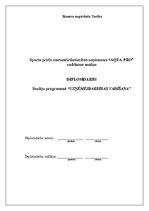 Term Papers 'Sporta preču vairumtirdzniecības uzņēmuma "Aqua Pro" vadīšanas analīze', 1.