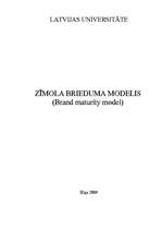 Research Papers 'Zīmola brieduma modelis', 1.