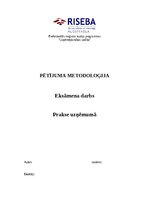 Practice Reports 'Eksāmena darbs - prakse uzņēmumā', 1.