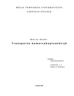 Research Papers 'Transporta komercekspluatācija', 138.