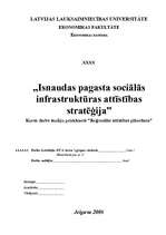 Research Papers 'Isnaudas pagasta sociālās infrastruktūras attīstības stratēģija', 1.