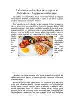 Summaries, Notes 'Latviešu nacionālie ēdieni salīdzinājumā ar Lielbritānijas un Anglijas nacionālo', 1.