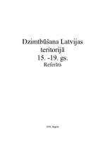 Research Papers 'Dzimtbūšana Latvijas teritorijā 15. - 19.gadsimtā', 1.