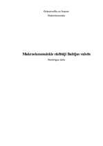 Research Papers 'Makroekonomiskie rādītāji Baltijas valstīs', 1.