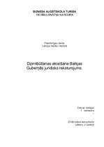 Research Papers 'Dzimtbūšanas atcelšana Baltijas guberņās - juridisks raksturojums', 1.