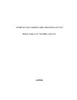 Research Papers 'Starptautisko viesnīcu ķēžu ienākšana Latvijā', 1.