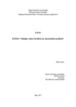 Essays 'Baltijas valstu intereses, iespējas un izaicinājumi NATO kontekstā', 1.