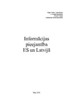 Research Papers 'Informācijas pieejamība Eiropas Savienībā un Latvijā', 1.