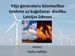 Presentations 'Jūras vēja ģeneratoru parku ietekme uz kuģošanas drošību Latvijas ūdeņos', 1.