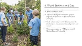 Presentations 'World holidays devoted to environment and ecology', 2.