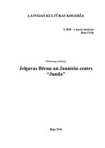 Research Papers 'Jelgavas Bērnu un jauniešu centrs "Junda"', 1.