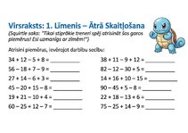 Samples 'Matemātika ar Pokémon varoņiem', 2.