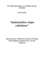 Research Papers 'Automašīnu riepu ražošana', 1.