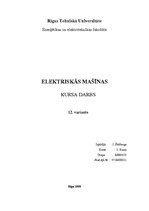 Research Papers 'Elektriskās mašīnas', 1.