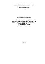 Research Papers 'Renesanses laikmeta filosofija', 1.