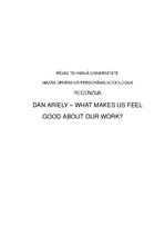 Summaries, Notes 'Recenzija Dana Arielī runai "What Makes Us Feel Good about Our Work"', 1.