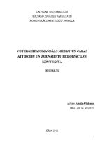 Research Papers 'Votergeitas skandāls mediju un varas attiecību un žurnālistu heroizācijas kontek', 1.