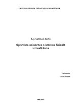 Summaries, Notes 'Sportista asinsrites sistēmas fizikālā izmeklēšana', 1.