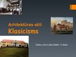 Presentations 'Klasicisms arhitektūrā', 1.