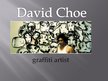 Presentations 'David Choe - Graffiti Artist', 1.