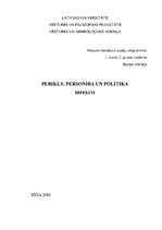Research Papers 'Perikls: personība un politika', 1.