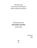 Summaries, Notes 'Wind Energy and Parks', 1.