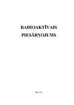 Research Papers 'Radioaktīvais piesārņojums', 1.