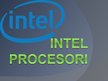 Presentations 'Intel procesori', 1.