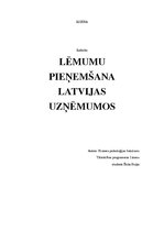 Research Papers 'Lēmumu pieņemšana Latvijas uzņēmumos', 1.