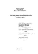 Term Papers 'Viesu nama Rēzeknē darbu organizācijas projekts', 1.