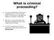 Presentations 'Criminal Proceedings', 2.