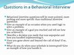 Presentations 'The Behavioral Interview', 5.